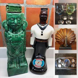 MaxSold Auction: This online auction features chinaware, glasses, Wedgwood, Baribocraft, brass magazine box, fringed scarf, necklace, scarves, feather pillows, liquor bottles, MCM vessel, Barrister's bookcase, luggage comforter, glasses, wooden lamps, wireless headphones, Backgammon and much more!