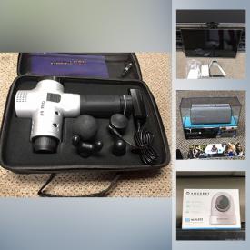 MaxSold Auction: This online auction features new in open box items such as patio heater, food processor, kindle, drone, security camera, watches, kids toys, wireless earbuds, game controllers, pet supplies, massage gun, bug zapper, solar items, office supplies and much more!