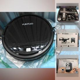 MaxSold Auction: This online auction features new in open box items such as commercial microwave, drones, massagers, Cordless vacuum, gaming motherboard, holiday lights, Jigsaw, wireless headphones, heated vest, camera and much more!