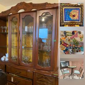 MaxSold Auction: This online auction features art, Murano, hall table, books, CDs, mirror, Tuscan English china set, vintage cabinet, inlaid tables, Christmas decor, glassware, table linen, china cabinet, display cabinet, plant stand and much more!