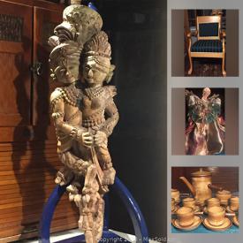 MaxSold Auction: This online auction features antique religious sculpture, Denby stoneware, art pottery, Royal family items, French crystal glasses, cookie jar, French espresso set, Dr. Who jewelry, salt & pepper shakers and much more!