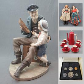 MaxSold Auction: This online auction features Lladro figurine, vintage parkas, antique book, Hydraulic lift jack, Royal Albert crown china, art glass, vintage Carlton ware, art pottery, Moorcroft vases, collector plates, vintage jewelry, stamps, military cap badges, coins and much more!