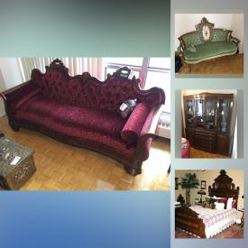 MaxSold Auction: This online auction features furniture such as a china cabinet, curio cabinet, table, couch, tables, chest, bed, filing cabinets, hospital bed and more, safe, kitchenware, bedding, vacuum, houseware, office supplies and equipment, scarves, weights, speakers, art, china, crystal, decor and much more!