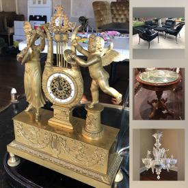 MaxSold Auction: This online auction features TVs, Florentine candelabras, wine chiller, Venetian chandeliers, Ray Caesar art, Hobby horse, telescope, patio set, basketball goal, toys, art pottery, sterling silver and much more!