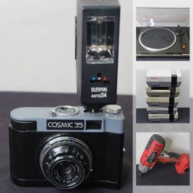 MaxSold Auction: This online auction features video game systems, ukulele, stereo components, laptop parts, comics, power tools, binoculars, toys, antique radio, comics, phone parts, costume jewelry and much more!