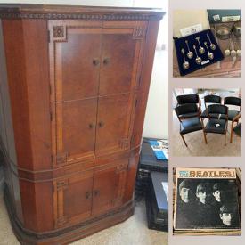 MaxSold Auction: This online auction features Teak furniture, jewelry, computer gear, Wedgwood, area rugs, tools, vintage pottery, stamps, vintage toys, NIB Mikasa crystal stemware, MCM furniture, pashminas and  much more!