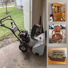 MaxSold Auction: This online auction features a kitchen island, double island, pool table, Rocker recliners, costume jewelry, anniversary set, safe, Espresso pots, Heritage collection village, power tools, TV, golf clubs and much more!