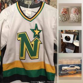 MaxSold Auction: This online auction features furniture, handbags, Christmas decorations, Hockey jerseys. collectible toys such as transformers, Star Wars, NASCAR, starting line up and more. Play station, children metal detector, Go cart and much more.