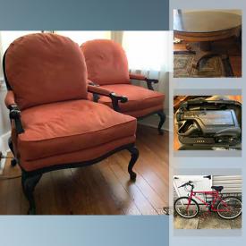 MaxSold Auction: This online auction features vintage steamer trunk, computer gear, train turntable, girl's bike, vintage activity kits, vintage books, folding mountain bikes, lawnmower, health & beauty appliances, board games, fishing equipment, evening dresses, tools and much more!