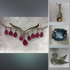 MaxSold Auction: This online auction features high-end new jewelry with semi/ precious gems ready in the box for Christmas and more.