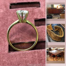 MaxSold Auction: This online auction features Diamond engagement ring, pearls, gold jewelry, gold wafer, Teak furniture, steamer trunks, art glass, wood carvings, Aboriginal art, pottery, Convection oven, refrigerator, washer, dryer, TV, Japenese art, coins & banknotes, Batik print, cube freezer, Loose gemstones and much more!