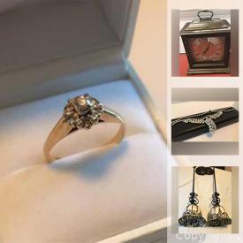 MaxSold Auction: This online auction features sterling jewelry, diamond rings, coins, vintage cameo set, jewelry boxes, pearl necklaces, brooches, vintage jewelry and much more!