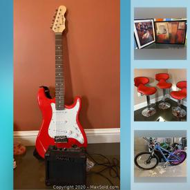 MaxSold Auction: This online auction features kid's bike, outerwear, mirror art, toys, headphones, video game system, costume jewelry, electronics, small kitchen appliances, NIB Queen bed frame, art & craft supplies, puzzles & games and much more!