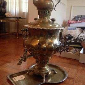 MaxSold Auction: This MaxSold online auction for a retired US Air Force Colonel consisted of a samovar, hand knotted Turkish rugs, Thomasville dining chairs, art, books and everyday housewares.