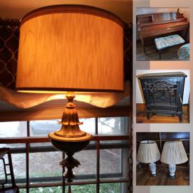 MaxSold Auction: This online auction features piano, lamps, stained glass pieces, Thomasville bookcase, Thomasville loveseat, snow blower, yard art, vintage metal glider, electric stove and much more.