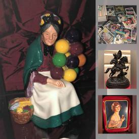 MaxSold Auction: This online auction features Sports cards and memorabilia, Royal Dalton, Teacups, musical instruments, Stamps, decor including MCM, jewelry, Jeep parts, shoes and much more!
