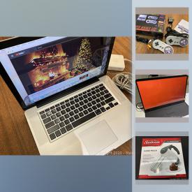 MaxSold Auction: This online auction features MacBook pro, Android phone, smartwatch, video doorbell, outdoor video projector, 4K Action camera, fishing underwater camera, Baby monitor, Bug zapper, Rotary tool, small kitchen appliances and much more!