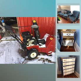 MaxSold Auction: This online auction features Trundle beds, framed art, small kitchen appliances, Coalport dishes, air beds, cast iron stove, snow blower, fitness equipment, patio furniture, pet supplies, power & hand tools, Muskoka chairs and much more!