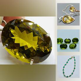 MaxSold Auction: This online auction features gemstones such as Citrines, Tourmalines, Amethysts, Peridots, Carnelians, and jewelry with gemstones such as rings, earrings, pendants, bracelets and much more!