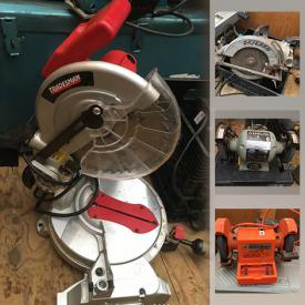 MaxSold Auction: This online auction features tools, toolboxes, drills, bits, sanders, saws, snips, screw, bolts, chainsaw and much more.