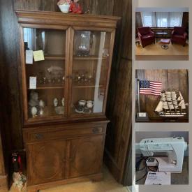 MaxSold Auction: This online auction features a safe, electronics apps, home decor, sporting goods, collectibles currency, artwork, kitchenware, leather, Tiffany, pyrex, watches, custom jewelry and washers, dryer and much more.