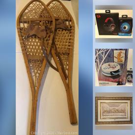 MaxSold Auction: This online auction features antique snowshoes, massagers, beauty electronics, gamer gear, small kitchen appliances, power tools and much more!