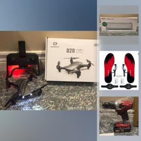 MaxSold Auction: This online auction features new in open box items such as circuit explore air, gaming gear, massage gun label printer, laser pens, Robot vacuum, solar lights, interactive cat toys, power tool and much more!