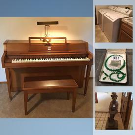 MaxSold Auction: This online auction features washer & dryer, refrigerator, wood sculpture, piano, Pfaltzgraff Tea Rose collection, stoneware, Gladding McBean Franciscan, Dog supplies, costume jewelry, East Jade jewelry, Kachler Danish pottery, art supplies, TV, tools, tennis table, outdoor fountain and much more!