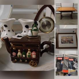 MaxSold Auction: This online auction features silverplate flatware, throw pillows, baskets, books, plastic shelving, art items, lithographs, linens, embroidered items, lightbulbs, toys, electronics, magazine rack, thermal laminator, costume jewelry and much more!