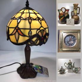 MaxSold Auction: This online auction features art glass, Scandinavian stainless steel, lead glass table lamp, art pottery, MCM glassware, Etched glasses, hand-painted storage chest, Mexican dolls and much more!