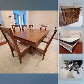 MaxSold Auction: This online auction features furniture such as a handcrafted coffee table, La-Z-Boy couch, fine china, rowing machine, bicycle, hutch, bed, side table, dining table, chairs and much more!