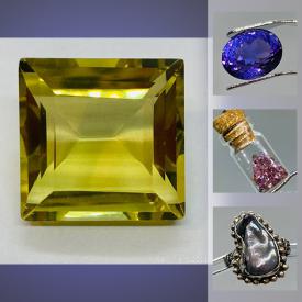 MaxSold Auction: This online auction features gemstones, Amethyst, Lemon Quartz, Smoky Quartz, Sapphires, Ethiopia Opal, Garnets, Emeralds, Topaz, Tiger Eyes, Garnets, Bracelet, Necklaces, Fresh Water Pearl ring and much more.