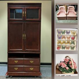 MaxSold Auction: This online auction features collector plates, sofas, cookbooks, tea service, decorative fruit, video games and much more!