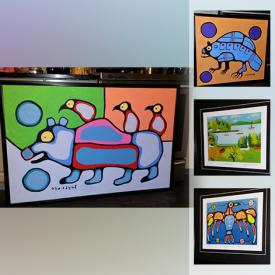 MaxSold Auction: This online auction features original paintings by Norval Morrisseau with COAs, framed prints by Maud Lewis, Henry Matisse, Tom Thomson, Bruce Morrisseau, Christian Morrisseau, Chief Henry Speck, Don Chase and more!