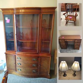 MaxSold Auction: This online auction features wooden furniture including Oak, lamps, kitchen tools, storage and china cabinets, toys including Barbie and Lego, Holiday decor including Christmas tree, electronic including Brother, sewing machine, and much more!