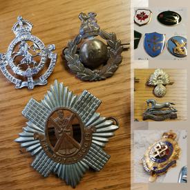 MaxSold Auction: This online auction features Military badges, Naval cap tallies, oriental vase, Chinese carved pieces, oriental porcelain, acoustic guitar, vintage toys, antique doll's pram, Kilt & Sporran, coins, hand & power tools, portable compressor, wood chisels, garden tools and much more!