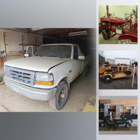 MaxSold Auction: This online auction features tools such as a metal bandsaw, compressor, hydraulic jacks, pressure washer, clamps, chainsaw blower cans, sand bead blaster, lawnmower seeder, compressor and more, chairs, car tires, 1930s restored Farmall, engines, glass insulators, tarps, survey equipment, 1992 Ford F250 truck and much more!