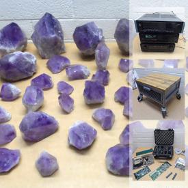 MaxSold Auction: This online auction features Stereo components, costume jewelry, vintage shirts, Kirby vacuum, coins, security cameras, Amethysts, drums and much more!