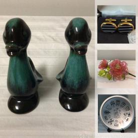 MaxSold Auction: This online auction features antique country cradle, vintage delicate handblown glass lamp, Birmingham silver company tea set, Bombay company table and much more!