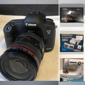 MaxSold Auction: This online auction features Canon Mark iii, Cricut explorer special edition, drones, massage tool, laptop batteries, recording studio, temperature tool, keyboard, mouse, gaming items, smartwatches, ring light, recording studio items, microphone, moon lamp, projector, webcams, headset, air cooler and much more!