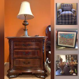 MaxSold Auction: This online auction features Ethan Allen furniture, vintage furniture, art, metal wall art, area rugs, stained glass, lamps, bose speakers, electronics, Cuisinart, Lladro, Goebel, play station, snow blower, outdoor grill, outdoor furniture and much more.