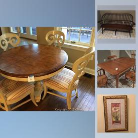 MaxSold Auction: This online auction features area rugs, framed wall art, small kitchen appliances, Bernardaud Limoges Louvre dishes, Sony flat screen, Waterford water goblets, Christmas Lenox ornaments, tools, Cedar chest, gas grill and much more!