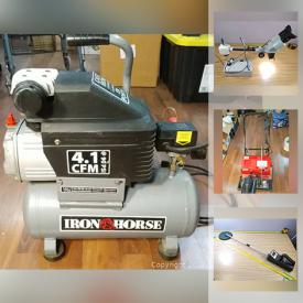 MaxSold Auction: This online auction features many power tools, compressor, painting supplies, plumbing supplies, stereo microscope, metal detector, snow blower, laser cutter, office supplies, home health and much more.