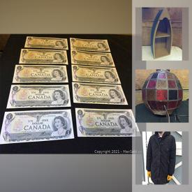 MaxSold Auction: This online auction features kitchen aid mixer, fire pit, framed artwork, small kitchen appliances, air compressor, women's outerwear, pet supplies, golf clubs, toys, vintage bottles, and much more!