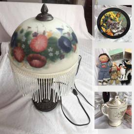 MaxSold Auction: This online auction features Cobalt Blue teacups, Boudoir lamp, toy trains, toys, Amethyst glass, canning supplies, mink coat, video game systems, Acrosonic piano, vintage books, costume jewelry, stamps and much more!