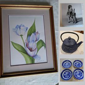 MaxSold Auction: This online auction features planters, pottery, tricycle bike, tools, shop light, Melissa and Doug dollhouse, mixing bowls, signed watercolor, vintage photographs, cast iron teapots, art pottery, Dorothy Thorpe style tumblers and much more!