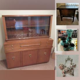 MaxSold Auction: This online auction features vintage Corningware, costume jewelry, vintage blue mountain pottery, cookie jar, art pottery, sterling silver jewelry, vintage spoon collection, TV, antique glass bottles, vintage clothing and much more!