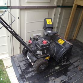 MaxSold Auction: This online auction features Snow Blower, Lawn Mower, Table Saw, Drill Press, Tool Cabinet Set, Band Saw, Dust Collector, Vintex Material, Mastercraft Belt And Disc Sander, TV, Pneumatic Tools and much more!