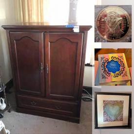 MaxSold Auction: This online auction features Dept 56 Christmas, toys, NIB electric water heater, antique furniture, TV, Braided rugs, Trawling motor, vintage wine press, Floor Safe, Wine barrels and much more!