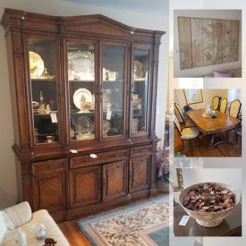 MaxSold Auction: This online auction features furniture, flatware, crystal, wall clock, Vinyl records, turntable, sewing machine and much more.